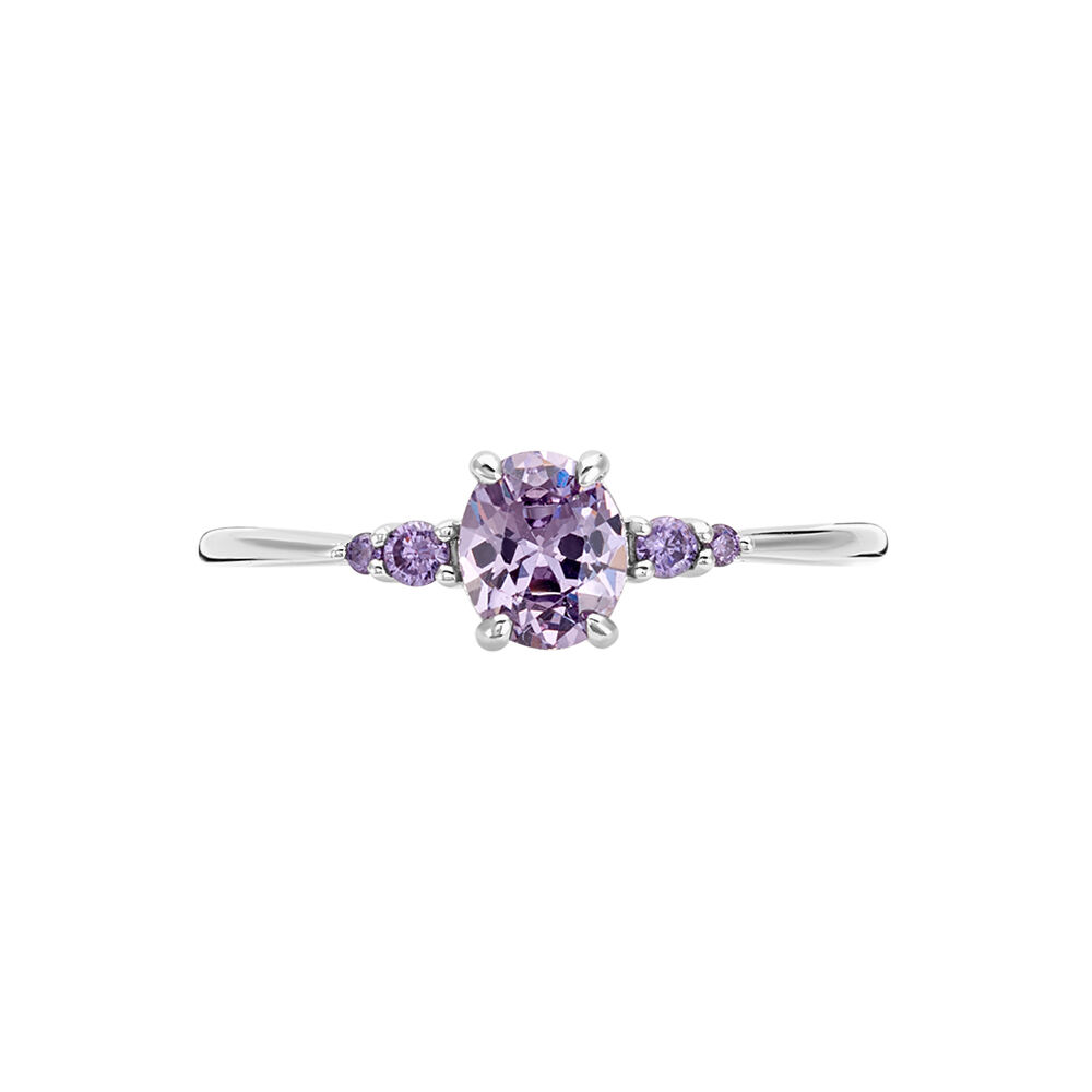 Solitaire Accompagne Argent Rainbow Oxyde De Zirconium - Solitaires Femme | Marc Orian