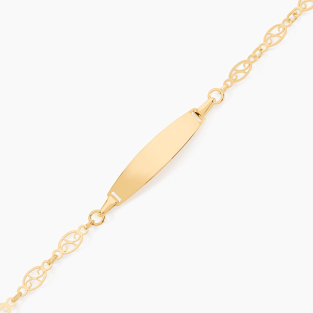 Bracelet Identit&eacute; Eudoxie Maille Filigrane Or Jaune - Gourmettes Enfant | Marc Orian