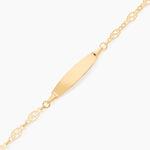 Bracelet Identit&eacute; Eudoxie Maille Filigrane Or Jaune - Gourmettes Enfant | Marc Orian