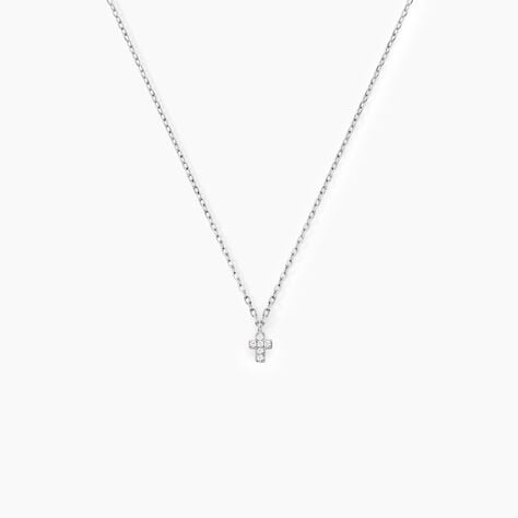 Collier Siem Argent Blanc Oxyde De Zirconium - Colliers avec pierres Femme | Marc Orian