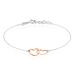 Bracelet Argent Bicolore Virgi - Bracelets Anneaux Entrelaces Femme | Marc Orian