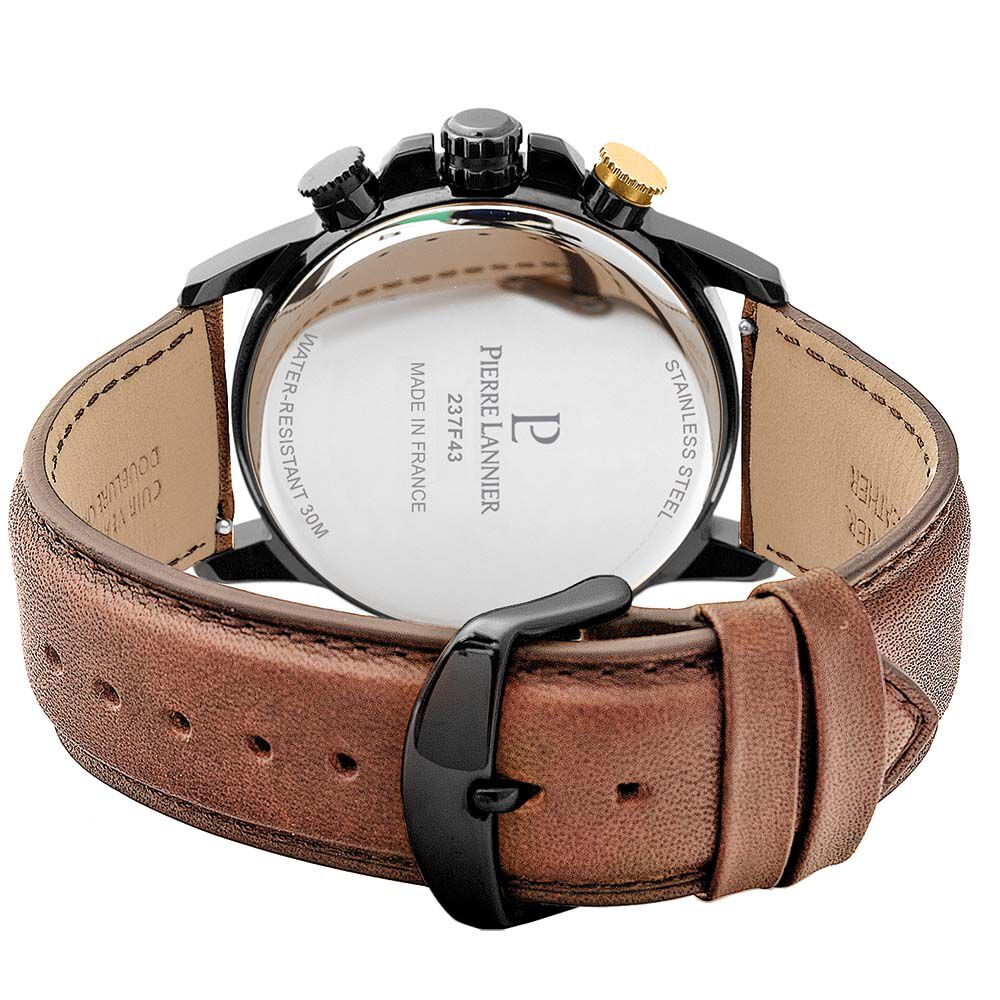 Montre Pierre Lannier Sentinelle Noir - Montres &eacute;tanches Homme | Marc Orian