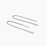 Boucles D'oreilles Pendantes Mila Argent Blanc - Pendantes Femme | Marc Orian