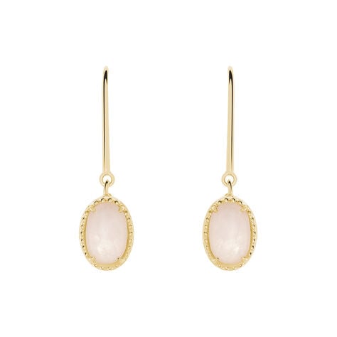 Boucles D'oreilles Plaqué Or Jaune Phileas Quartz - Pendantes Femme | Marc Orian