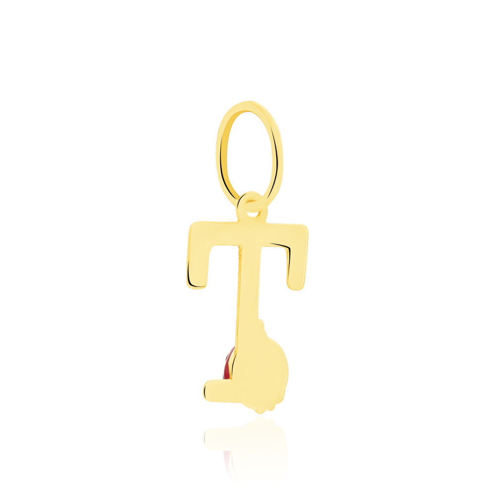 Pendentif Helidie Coccinelle Lettre Or Jaune - Pendentifs Enfant | Marc Orian