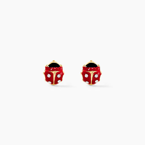 Boucles D'oreilles Puces Deena Or Jaune Oxyde De Zirconium - Puces Enfant | Marc Orian