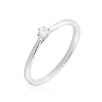 Bague Solitaire Athena Or Blanc Diamant