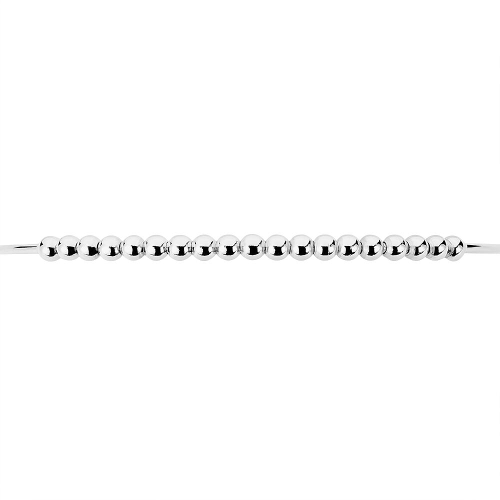 Bracelet Jonc Coralia Argent Blanc - Bracelets joncs Femme | Marc Orian