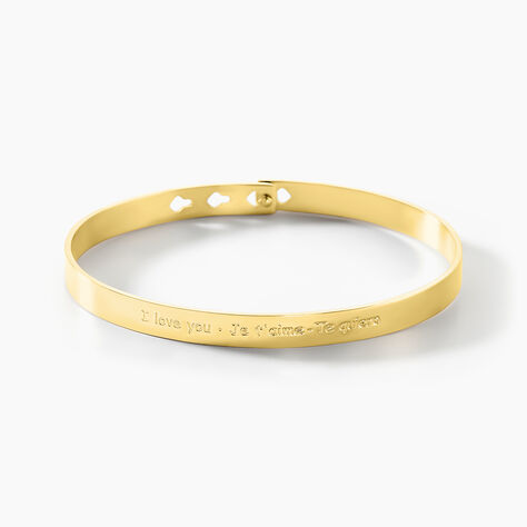 Bracelet Jonc Big Love Acier Jaune - Bracelets joncs Femme | Marc Orian