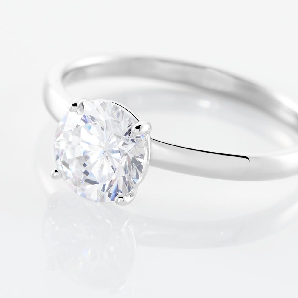 Bague Solitaire Stella Argent Blanc Oxyde De Zirconium - Solitaires Femme | Marc Orian