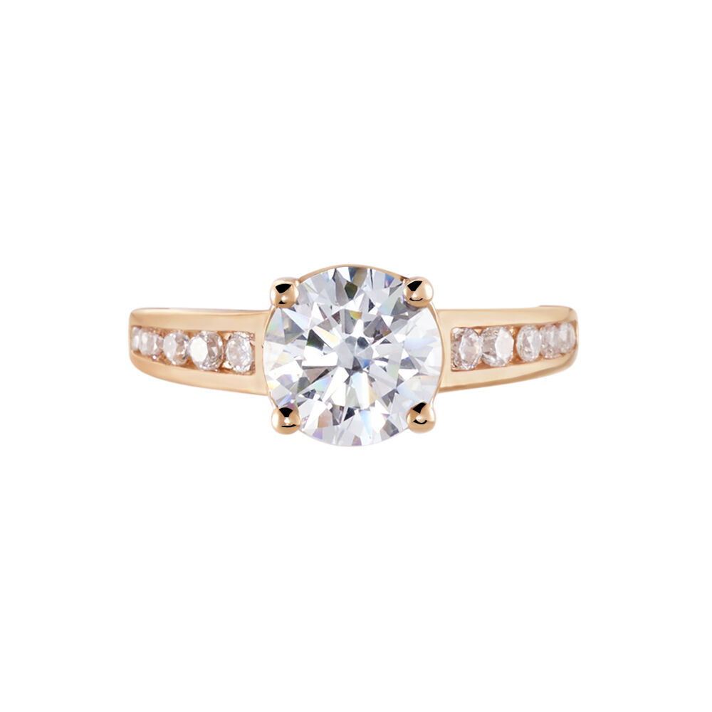 Bague Tatjana Or Rose Oxyde De Zirconium - Solitaires Femme | Marc Orian