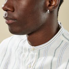 Créole Unitaire Gareth Acier Blanc - Boucles d'oreilles Créoles Homme | Marc Orian