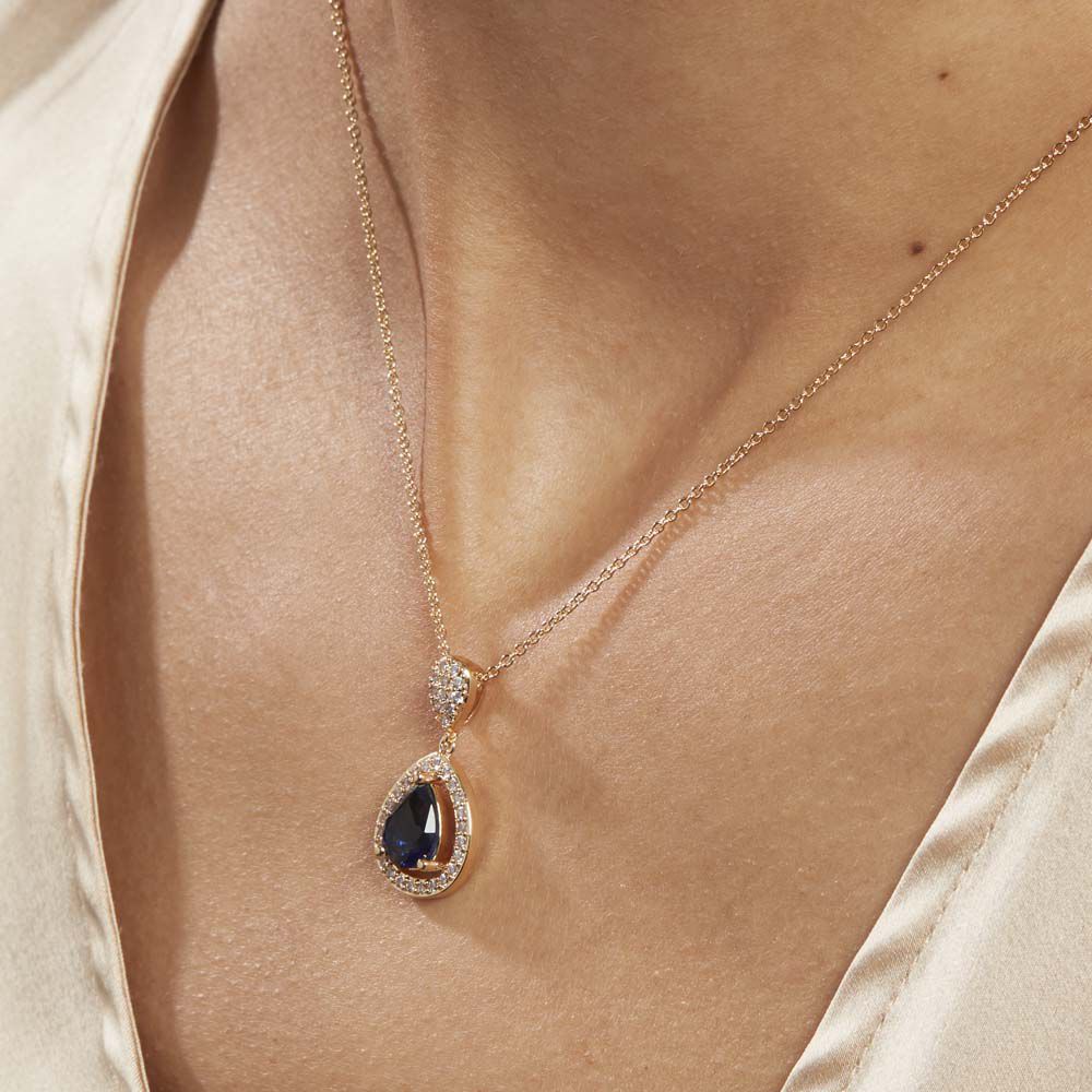 Collier Brigita Plaqué Or Pierre De Synthese Et Oxyde De Zirconium - Colliers avec pierres Femme | Marc Orian
