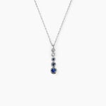 Collier Josephine Or Blanc Saphir Et Diamant - Colliers avec pierres Femme | Marc Orian