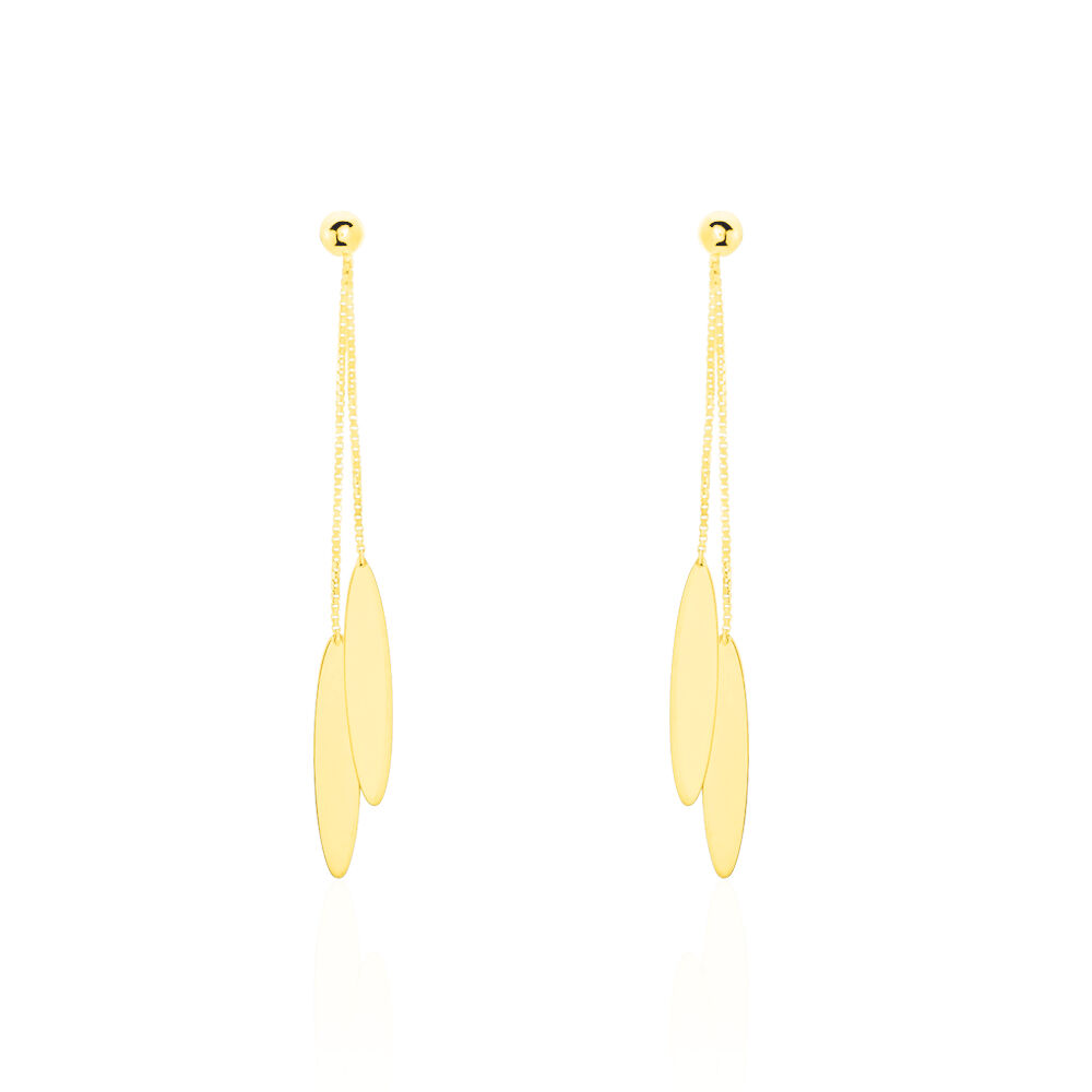 Boucles D'oreilles Pendantes Leeann Or Jaune - Pendantes Femme | Marc Orian