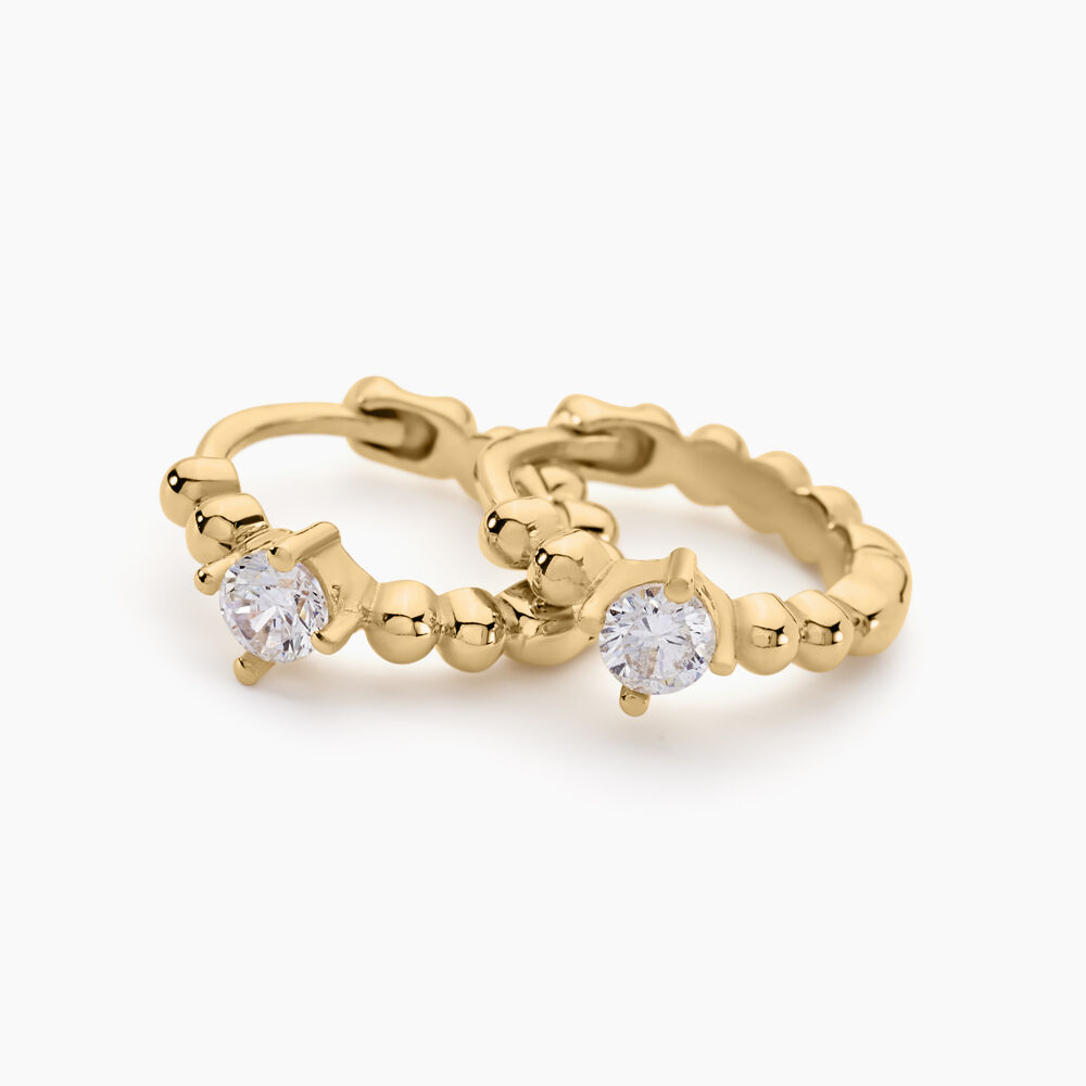Créoles Louisie Plaqué Or Jaune Oxyde De Zirconium - Créoles Femme | Marc Orian