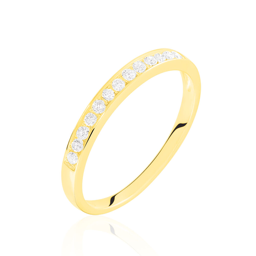 Alliances en Jaune avec Diamant Marc Orian