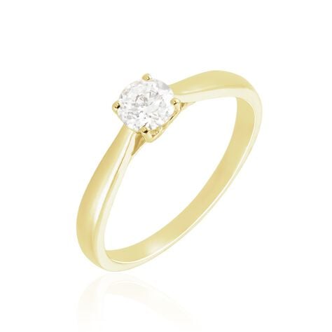 Solitaire Vicoeuria Ld Or Jaune Diamant Synthetique Blanc - Parures de mariage Femme | Marc Orian