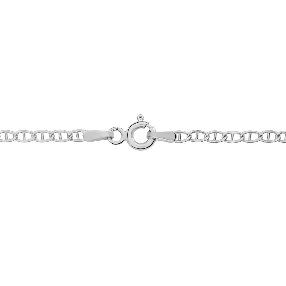 Chaîne Capucin Or Blanc Maille Marine Plate - Chaines Femme | Marc Orian