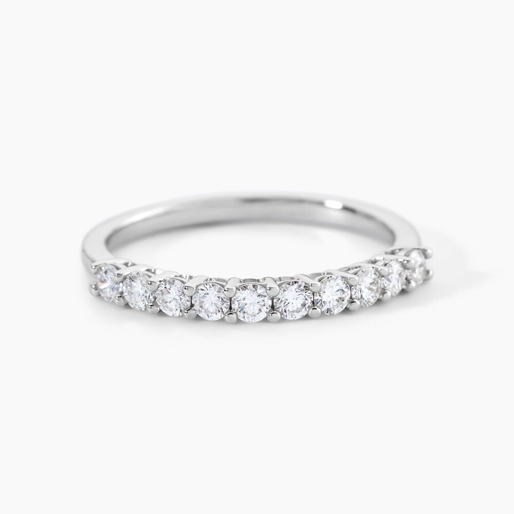 Alliance 1290 Or Blanc Diamant - Alliances duo Femme | Marc Orian