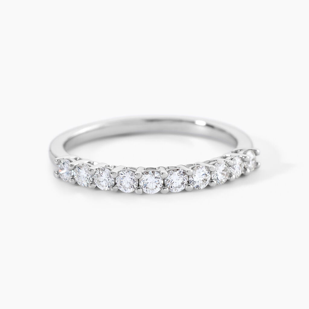 Alliance 1290 Or Blanc Diamant - Alliances duo Femme | Marc Orian