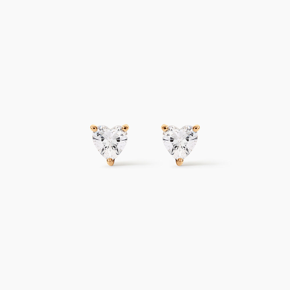 Boucles D'Oreilles Puces Rheane Plaqu&eacute; Or Jaune Oxyde De Zirconium - Puces Femme | Marc Orian