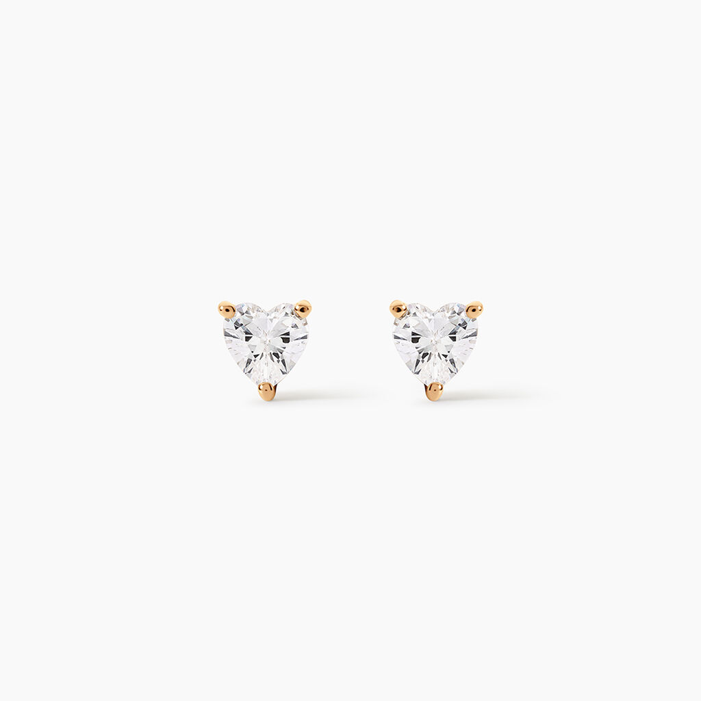 Boucles D'Oreilles Puces Rheane Plaqu&eacute; Or Jaune Oxyde De Zirconium - Puces Femme | Marc Orian