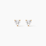 Boucles D'Oreilles Puces Rheane Plaqu&eacute; Or Jaune Oxyde De Zirconium - Puces Femme | Marc Orian