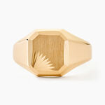 Chevali&egrave;re Gregg Carree Diamantee Soleil Or Jaune - Bijoux personnalis&eacute;s Homme | Marc Orian