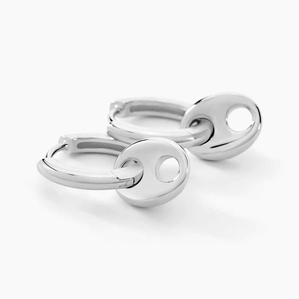 Créoles Viana Argent Blanc - Créoles Femme | Marc Orian