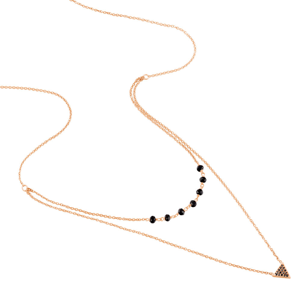 Collier Andreana Argent Rose Pierre De Synthese - Colliers multirangs Femme | Marc Orian