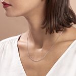 Cha&icirc;ne Imad Maille Gourmette Or Blanc - Chaines Famille | Marc Orian