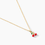 Collier Cherry Cerise Argent Dor&eacute; A L'Or 750/1000 - Colliers ete Enfant | Marc Orian