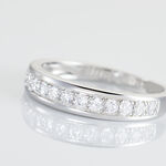 Demi Alliance Heket Argent Blanc Oxyde De Zirconium - Bijoux fantaisie Femme | Marc Orian