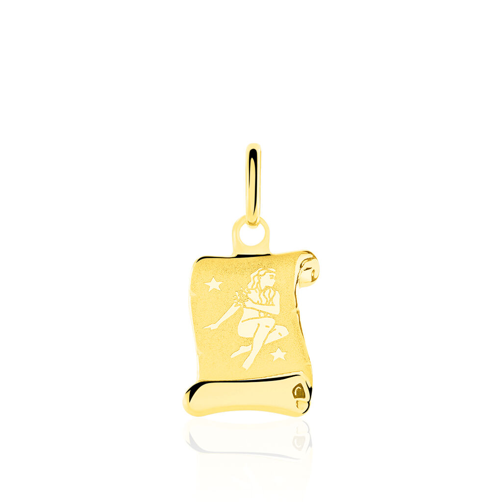 Pendentif Lamie Zodiaque Parchemin Or Jaune - Bijoux personnalisés Famille | Marc Orian