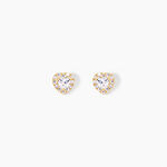 Boucles D'oreilles Puces Or Jaune Festuca Oxydes De Zirconium - Puces Femme | Marc Orian
