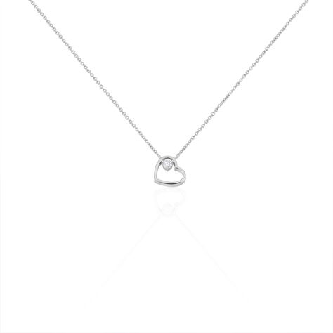 Collier Devona Argent Blanc Oxyde De Zirconium - Colliers avec pierres Femme | Marc Orian