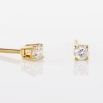 Boucles D'oreilles Puces Or Jaune Victoria Diamants - Puces Femme | Marc Orian