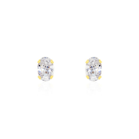 Boucles D'oreilles Puces Elea Or Jaune Oxyde - Puces Femme | Marc Orian