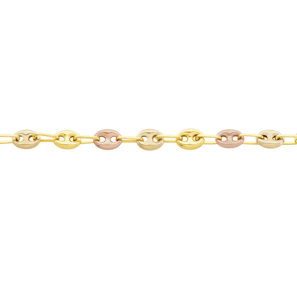 Bracelet Dami Maille Grain De Cafe Or Tricolore - Bracelets mailles Femme | Marc Orian