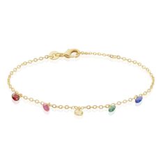 Bracelet Plaqué Or Myosothis Pierres Artificielles - Bracelets chaînes Femme | Marc Orian