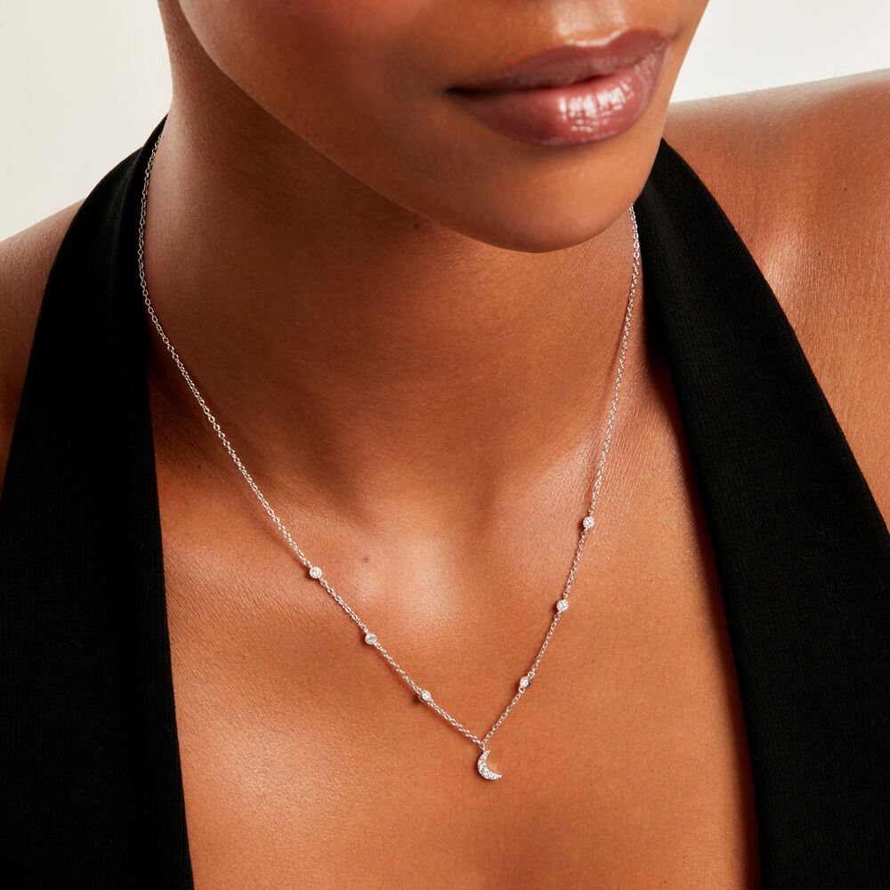 Collier Estrella Argent Blanc Oxyde De Zirconium - Colliers avec pierres Femme | Marc Orian