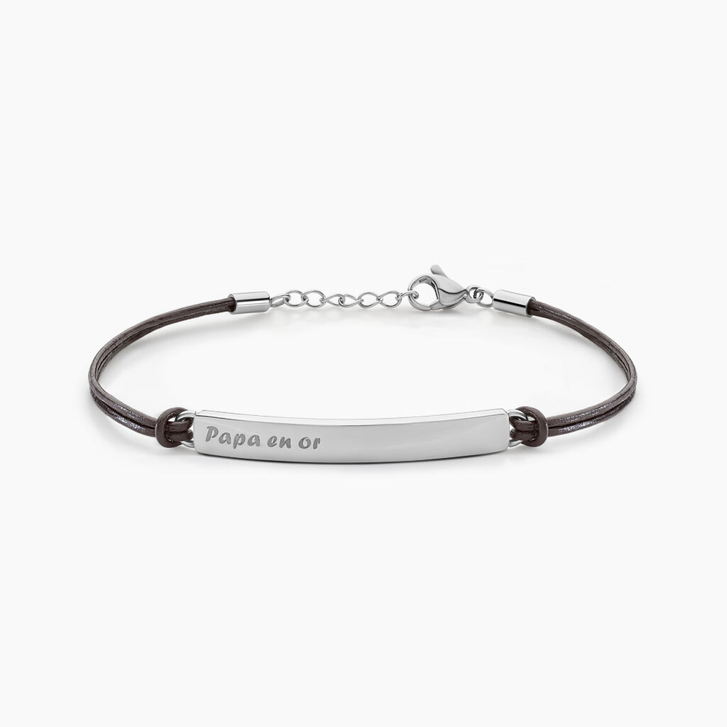 Bracelet Vicenzo Acier Blanc - Bracelets cuir Homme | Marc Orian