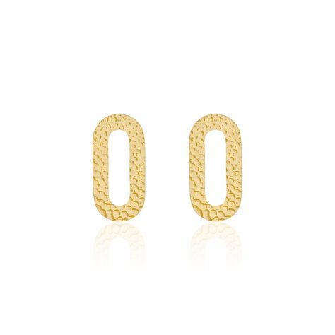 Boucles D'oreilles Puces Oren Acier Doré - Puces Femme | Marc Orian