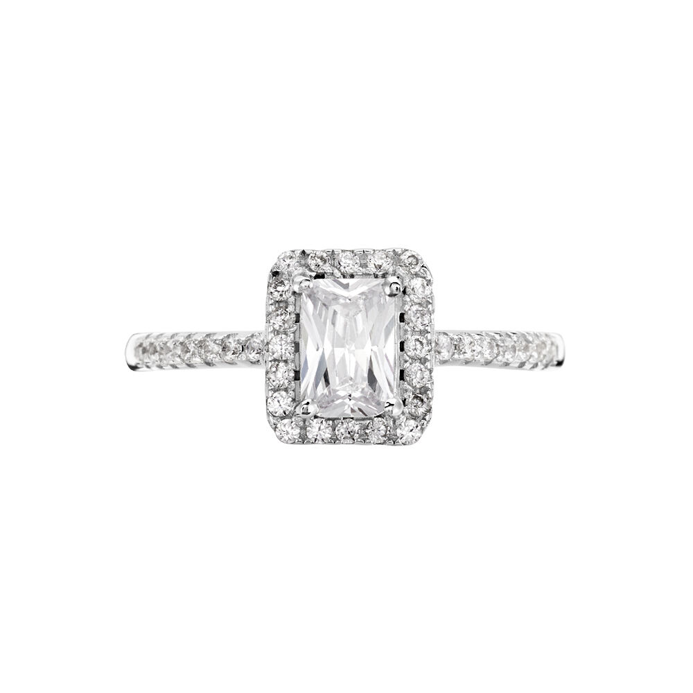 Bague Shanta Argent Blanc Oxyde De Zirconium - Solitaires Femme | Marc Orian