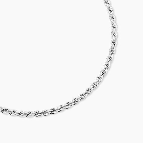 Collier Cacilda Maille Corde Argent Blanc - Chaines Femme | Marc Orian