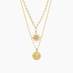 Collier Athena Acier Dor&eacute; Quartz - Colliers avec pierres Femme | Marc Orian