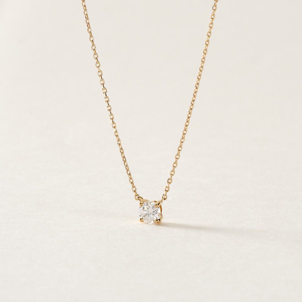 Collier One Or Jaune Diamant - Colliers solitaires Femme | Marc Orian