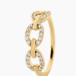 Bague Miki Argent Dor&eacute; A L'Or 750/1000 Oxyde De Zirconium - Bagues avec pierre Femme | Marc Orian