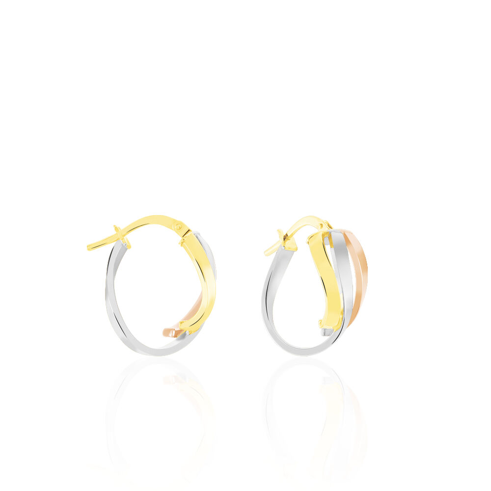 Créoles Horus Or Tricolore - Créoles Femme | Marc Orian